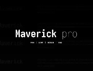 Maverick  - Modern Typeface + WebFont