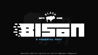 Black Bison font