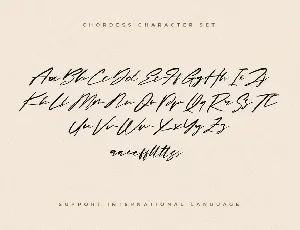 Chordess - The Minimal Script Font