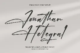 Jonathan Hetegral Modern Siganture Font