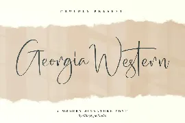 Georgia Western Modern Signature Font