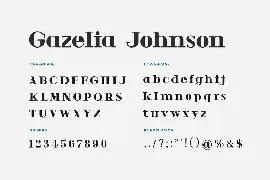 Gazelia Johnson Serif Display Font