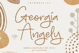 Georgia Angely Monoline Signature Font