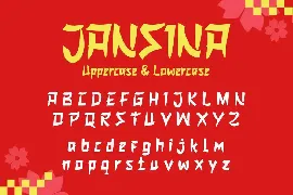 JANSINA Faux Japanese Font