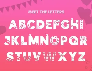 Hearts Silhouette Font