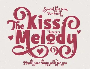 Kiss Melody font