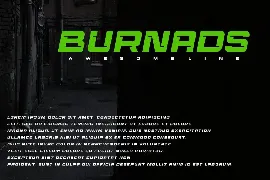 Burnads - Modern Font