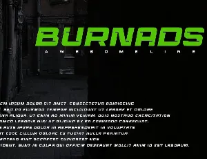 Burnads - Modern Font