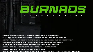 Burnads - Modern Font