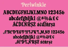 Periwinkle font