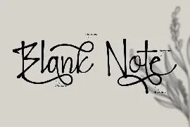 Blank Note - Ink Handwritten font