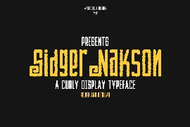 Sidger Nakson - Curly Font