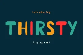 Thirsty font