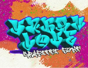 Urban Love - Solid and Outline Graffiti Font