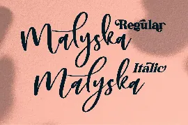 Malyska Script font