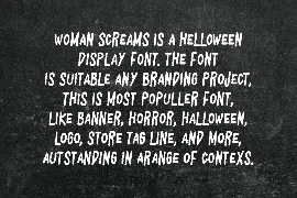 Woman Screams - Horror Font