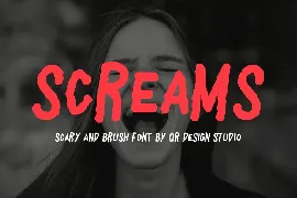 Woman Screams - Horror Font