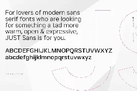 JUST SansÂ® Clean Modern Minimal Geometric Typeface font