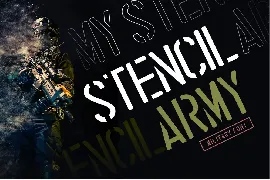 Stencil Army font