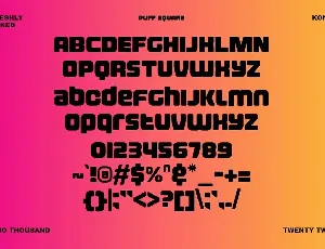 Puff Square - Casual Fun Display Fonts