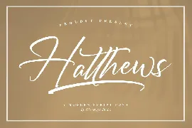 Hatthews Modern Script Font