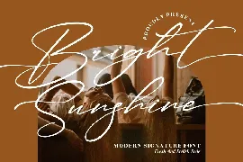 Bright Sunshine Modern Signature Font