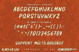 Black Willow - Handbrush font