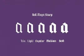 Kali Maya Sharp font