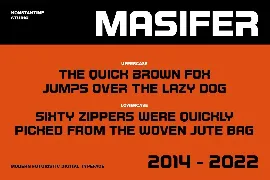 Masifer - Sporty Futuristic Fonts