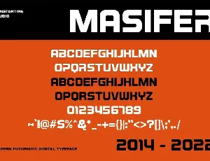 Masifer - Sporty Futuristic Fonts