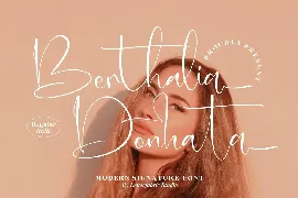 Berthalia Donhata Modern Signature Font