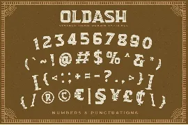 Oldash font