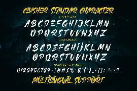 CLUISHER BRUSH font