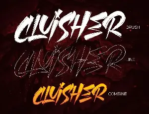 CLUISHER BRUSH font