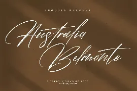 Australia Belmonte Modern Signature Font