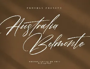 Australia Belmonte Modern Signature Font