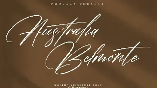 Australia Belmonte Modern Signature Font