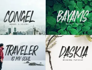 Faceback - SVG Brush Font