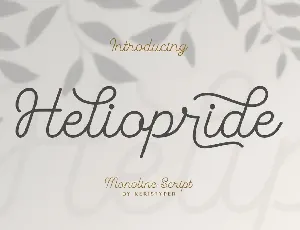 Heliopride Monoline Font