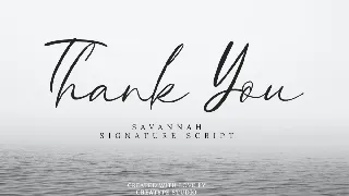 Savannah Signature Script font