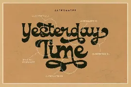 Yesterday Time - Vintage Script Display Font