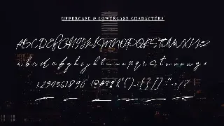 Glowing Signature font