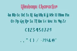 Rimbayu A Semi Script Bold Font