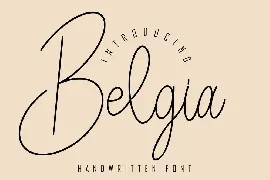 Belgia Handwrittten Script Font