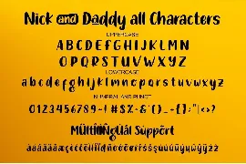 Nick and Daddy font