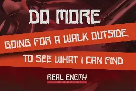 Real Enemy - Handmade Brush Font