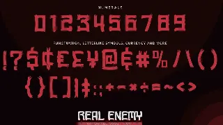 Real Enemy - Handmade Brush Font