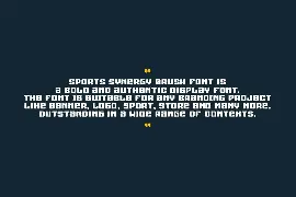 Sports Synergy Brush font