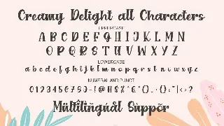 Creamy Delight font