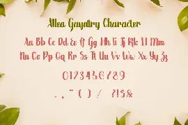 Allea  Gayatry a Modern Script Font